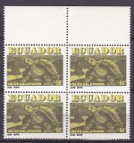 Ecuador 1981 fauna Galapagos testoase MI 1901 bloc de 4 MNH ww80, Nestampilat