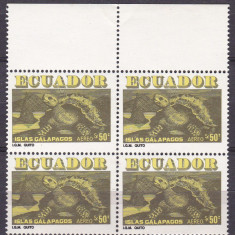 Ecuador 1981 fauna Galapagos testoase MI 1901 bloc de 4 MNH ww80