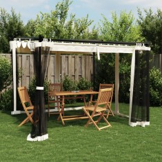 Gossi foisor cu pereti din plasa, crem, 3x3 m, otel