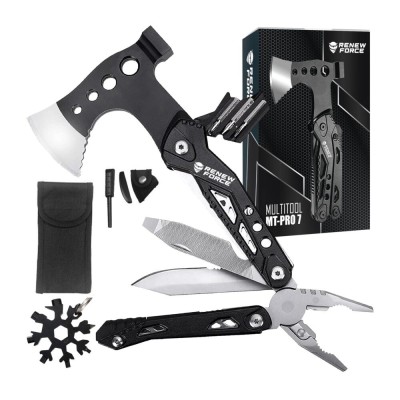 Unealta de supravietuire 17-in-1, model &amp;quot;black axe multi-tool&amp;quot; pentru camping, calatorii, offroad, atv, ssv, model avx-wt-mt-pro-7 foto