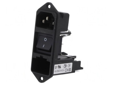 Conector Alimentare AC 10A 250V IEC 60320 foto