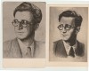 Romania anii 50 - Alexandru Sahia, portrete de Perahim si Florica Cordescu, lot de 2 carti postale ilustrate de propaganda comunista, Necirculata, Printata