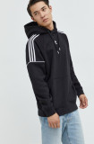 Adidas Originals hanorac de bumbac bărbați, culoarea negru, cu imprimeu HK7309-BLACK