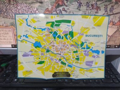 București, harta străzilor principale, a stațiilor de metrou și a ieșirilor din București, Groove hour, circa 2000, 193 foto