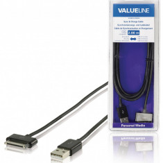 Cablu de incarcare si sincronizare pentru iPhone 30 pini - USB 2.0 2m cupru VALUELINE