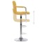 Scaun de bar, galben, material textil - 6