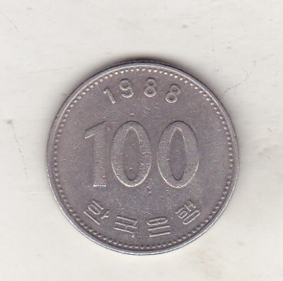 bnk mnd Coreea de Sud 100 won 1988 foto