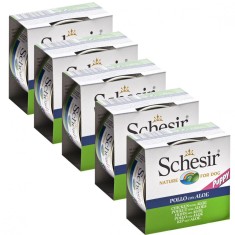 Schesir dog puppy pui cu aloe vera 5 x 150 g foto