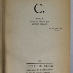 C. par MAURICE BARING , roman , 1933