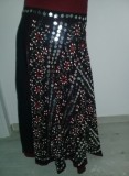 Fusta Lunga Vintage Paiete Margele Banuti, Talie 88-98cm, Veche