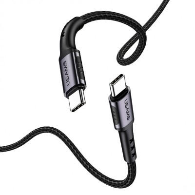 Cablu Date si Incarcare USB Type-C la USB Type-C Usams SJ290, 2 m, Negru SJ290TC01 foto