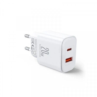 Incarcator Retea Joyroom JR-TCF05, 20W, 3A, 1 x USB-A - 1 x USB-C, Alb foto