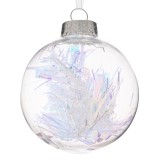Glob de Craciun Transparent cu Beteala Irizata, &Oslash;8cm, CMCLASS