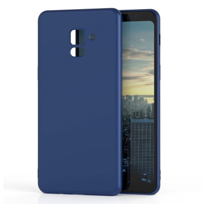 Husa Samsung Galaxy A8 2018 Luxury Case Albastru foto