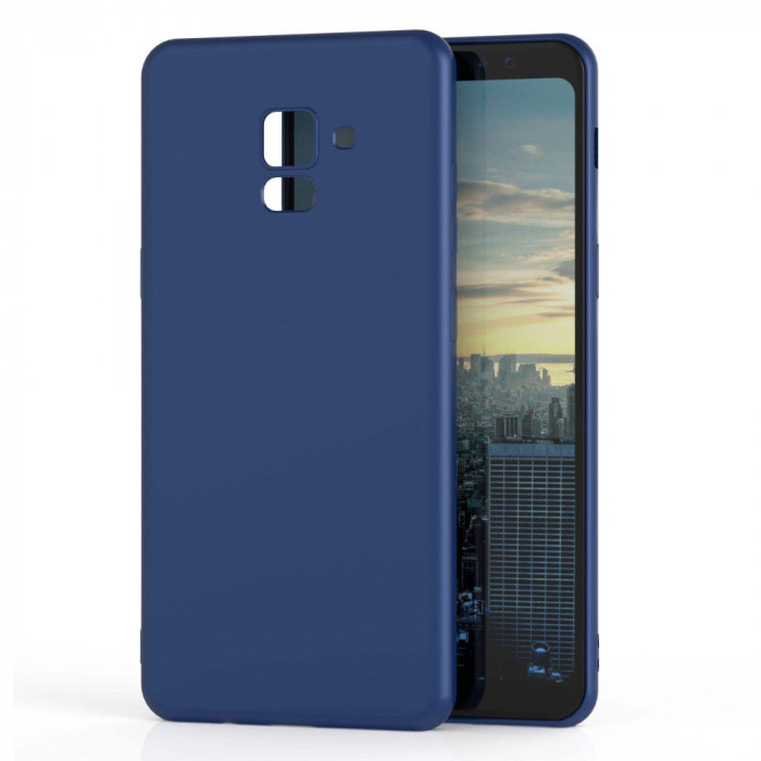 Husa Samsung Galaxy A8 2018 Luxury Case Albastru