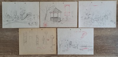 Parcuri// desene in perspectiva, anii &amp;#039;80 foto