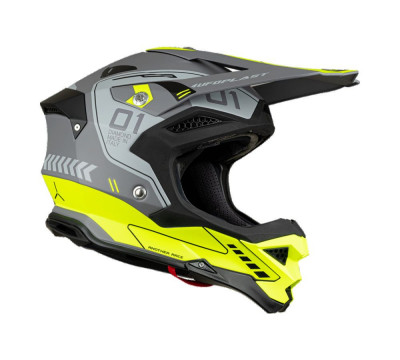 MBS Casca motocross/enduro Ufo Diamond, culoare gri/galben mat, marimea XL, Cod Produs: HE055XL foto