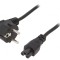 Cablu Alimentare 3x0.75mm2 cu Ștecăr Unghiular și Conector IEC C5