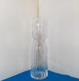 Vaza mare (34 cm) cristal clar suflata manual - Woodstock (trunchi de copac) - design Christer Sjogren, Lindshammar Glasbruk Suedia