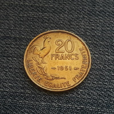 2h - 20 Francs 1951 Franta foto