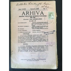 Arhiva - Organul Societatii Istorico-Filologice Anul XXXVI Ianuarie 1929 No. 1
