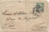 A4035N Postal stationery Republique Francaise, Colonies Postes, Indo-Chine, 1897, circulated Haiphong, Tonkin - Paris