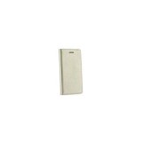 Husa Flip Carte Stand Samsung Galaxy J1 2016, Inchidere Magnetica, Gold