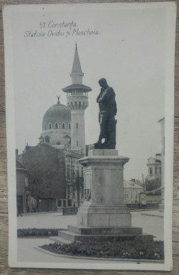 Constanta, Statuia Ovidiu si Moscheea// CP foto foto