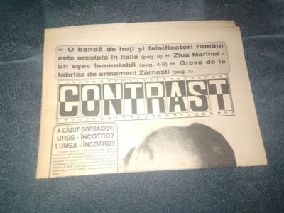 ZIARUL CONTRAST NR 37 AUGUST 1991 A CAZUT GORBACIOV foto