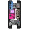 Husa compatibila cu Motorola Edge 20 Lite model Retro gaming, Silicon, TPU, Viceversa, Transparent, Carcasa