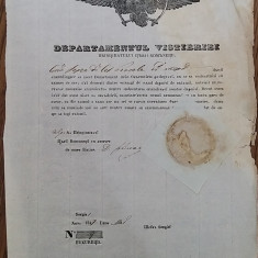 ROMANIA Valahia 1847 Departamentul Visteriei document rar aviz pt cautare de aur