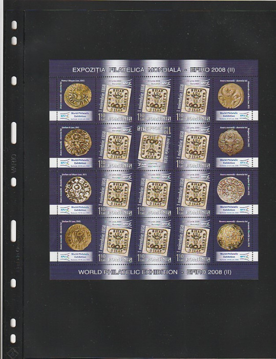 EXPOZITIA FILATELICA MONDIALE EFIRO 2008 ( II ) ( LP 1777 c ) 2007 COLI DE 12