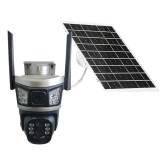 Camera de Supraveghere cu Panou Solar ,PTZ 4G, TSS-P10S, cu 3 Lentile