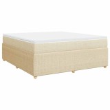 Cumpara ieftin Pat continental cu saltea, crem, 180x200 cm, textil
