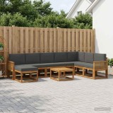 Cumpara ieftin Set de canapele de exterior 9 buc. 8-Locuri Natural si Antracit
