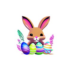 Sticker decorativ, Iepure, Maro, 60 cm, 10058ST foto
