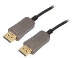 Cablu DisplayPort 1.4 Optic 10m Negru Metalic