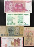 Set 5 bancnote de prin lume adunate (cele din imagini) #375, Europa