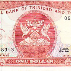 M1 - Bancnota foarte veche - Trinidad Tobago - 1 dolar - fara fir metalic