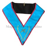 Colan pentru Expert - Loj? Albastr? ?i RSAA - Material Textil cu Broderie