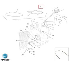 Cheder superior (fata) cabina original Piaggio Ape 50 (09-16) - Ape 50 Euro 4 (18-22) - Ape Mix (98-08) 2T AC 50cc