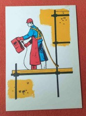 instructaj Protectia muncii propaganda comunista anii 1980 plansa - reclama #11