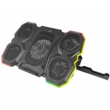 Cooler laptop gaming Esperanza Breva iluminare RGB stand telefon Negru