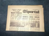 ZIARUL SPORTUL 7 DECEMBRIE 1981 ADUNARE POPULARA ETAPA