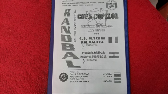 program Oltchim Rm. Valcea - Podravka Kopriunica