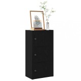 vidaXL Bibliotecă Stejar negru 40x24x77 cm Lemn prelucrat