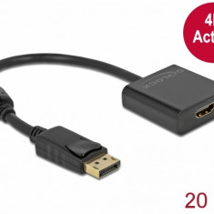 Adaptor Displayport la HDMI T-M 1.2 4K Activ Negru, Delock 63585