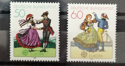 BC625, Germania 1981, serie dansuri, costume populare, traditii foto
