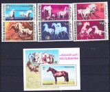 DB1 Fauna Domestica Cai Ras al Khaima 6 v. + SS MNH
