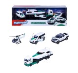 MAJORETTE SET 4 MASINUTE DE POLITIE DUBAI METALICE MERCEDES AMG 7.5CM